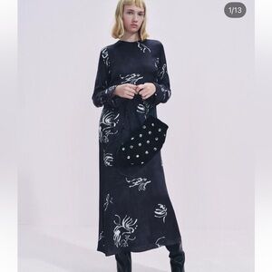 Zara NWT printed midi dress ZW Collection 8788/064